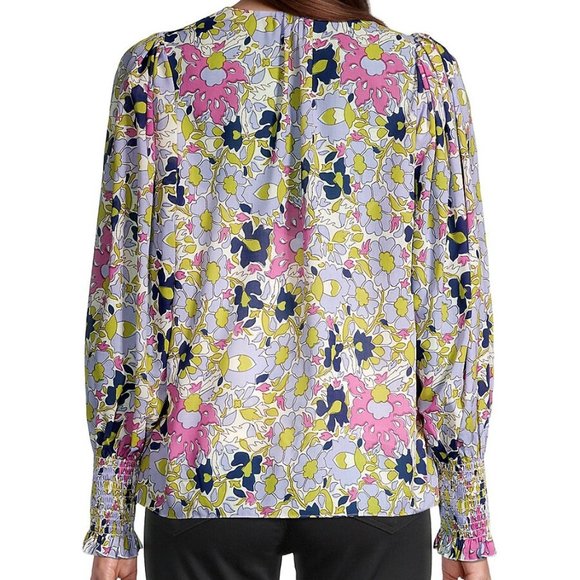 REBECCA TAYLOR Women's Floral Print in Passion Flower Orchid Combo - Picture 5 of 7